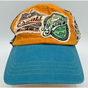 Disney Parks Patch Hat Mickey Oswald Grumpy Donald Adjustable Baseball Cap Hat
